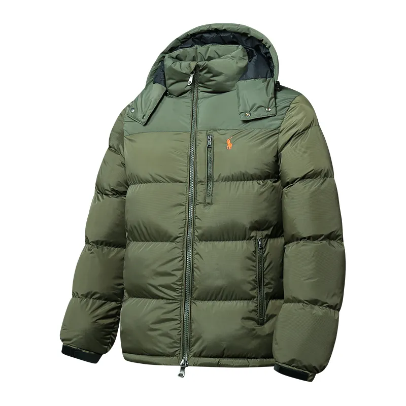 P320 Ralpah Lauren/ Ralph Lauren embroidered small logo stand collar hooded cotton jacket, casual style for men and women. Color: black, gray, navy blue, navy blue. Size: M L XL XXL